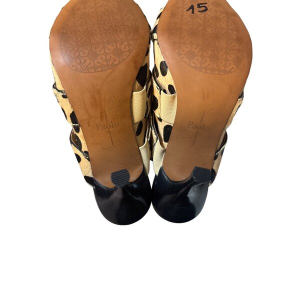 Linea Paolo Womens Leopard Print Calf Hair Mules Size 6.5M With High Stiletto He - Picture 7 of 8
